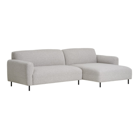 NORDIC 3-seter Sofa Sjeselong Høyre Grå