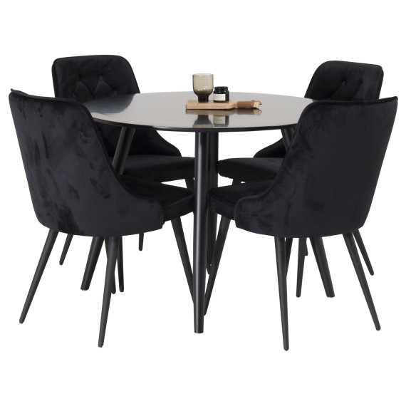 Plaza Spise gruppe med 6 Velvet Deluxe stoler